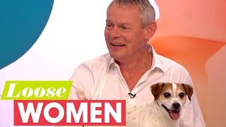 Martin Clunes And His Dog Jim Woo The Loose Women  Loose Women [upl. by Ainosal]