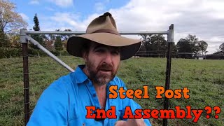 How to Use Steel Posts to Make an End Assembly FenceStay Kit Review [upl. by Merkle254]