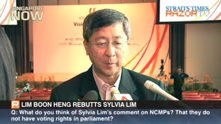 Lim Boon Heng rebuts Sylvia Lim [upl. by Hartwell]