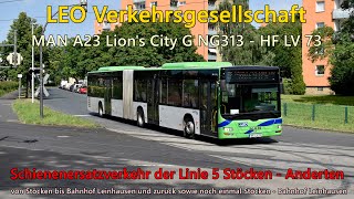 Sound Bus MAN A23 Lions City G NG313 von LEO Verkehrsgesellschaft  HF LV 73 Voith [upl. by Philipp]