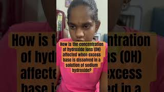 How is the concentration of hydroxide ions OH affected when excess base is dissolved in a solution [upl. by Annala]