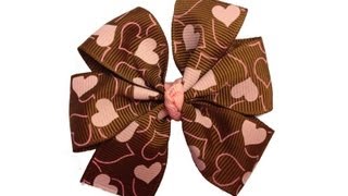 Easy Pinwheel Hair Bow Tutorial with Template [upl. by Acirem806]