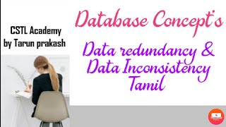 Data Redundancy amp Data Inconsistency in DBMS Tamil [upl. by Cleve242]