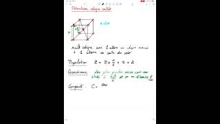 Vidéo de méthodologie de cristallographie  étude de la maille cubique centré [upl. by Aralc]