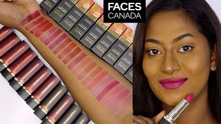 ✨NEW✨ FACES CANADA Comfy Matte Crème Lipsticks Swatches 💄ALL 20 SHADES 💄 [upl. by Anemaj]