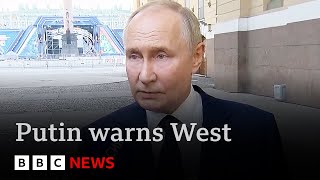 Putin warns West it risks “fighting Russia” if it lets Ukraine use longrange missiles  BBC News [upl. by Ollayos268]