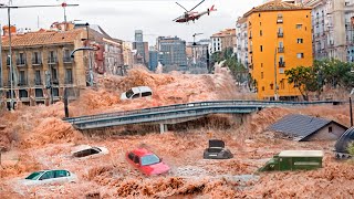 Mass Evacuation in Spain City washed away after severe flooding in Valencia bridge collapsed [upl. by Nikki386]