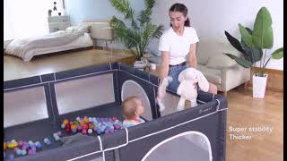 YOBEST baby playpen 150190cm Installation tutorial [upl. by Atalanta661]