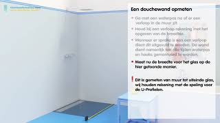 Douchewand op maat inmeten  Glashandelonlinecom [upl. by Pudendas456]