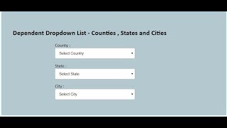 Dependent Drop Down List in Php and Mysql  Part 1 [upl. by Audly]