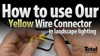 How to use Our low voltage Yellow Wire Connector in Outdoor Landscape Lighting [upl. by Carita]