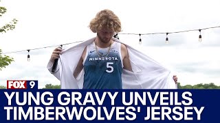 Yung Gravy unveils Minnesota Timberwolves new City Edition Jerseys [upl. by Raviv]