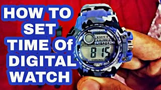 HOW TO SET TIME OF ANY DIGITAL WATCH [upl. by Francois]