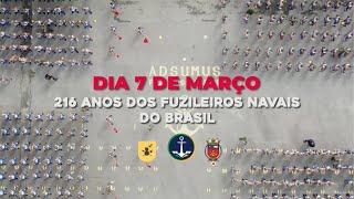 Dia dos Fuzileiros Navais 7 de Março  216 anos  2024 [upl. by Gloriane]