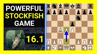 Powerful Stockfish 161 Chess Game Bishops Opening Ponziani Gambit [upl. by Malinin936]