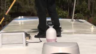 Coating your RV roof with Dicors Fiberglass RV Roof Coating System [upl. by Oiraved]