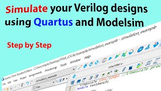 Simulating Verilog Designs in Quartus and Modelsim using Testbenches  Essential design flow [upl. by Leckie]