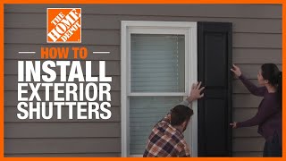 How to Install Exterior Shutters  The Home Depot [upl. by Kirtap]