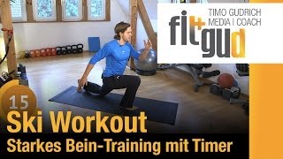 Bein Training amp Ski  Workout  Training zu Hause mit Timer [upl. by Ardied858]