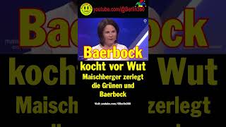 Maischberger Grünen Baerbock lugverkehrskonzept Flugverkehr Kurzstrecken bahn schiene [upl. by Ydnat]