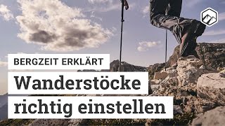 Wanderstöcke richtig einstellen  Bergzeit [upl. by Olnek]