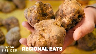 Hunting For White Truffles In Italy  Regional Eats [upl. by Inneg661]