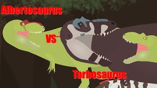 Tarbosaurus VS Albertosaurus  LATE CRETACEOUS ARENA EPISODE 2 [upl. by Ynaffets]