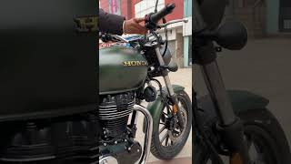 Honda Hness CB350 Anniversary Edition matte green color  Walkaround Sound shorts honda hondahnes [upl. by Valenba]