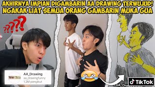 REAKSI ANDRA DIGAMBARIN AA DRAWING NGAKAK LIAT SEMUA ORANG IKUTAN LOMBA GAMBARIN MUKA GUA😭 [upl. by Ardnatal]