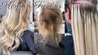 Hair loss and extensions keratin fusion instal [upl. by Arhna]