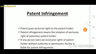 Patent Infringement [upl. by Gillette]