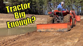 How to Use a Box Blade to Dig a Farm Pond with a Compact Tractor [upl. by Aniryt123]