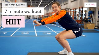 HIIT 7 minute workout cardiooefeningen met Suzanne Schulting 💪🏼🥵 [upl. by Eedrahc]