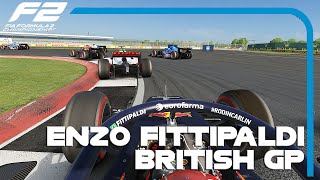 F2 2023  ENZO FITTIPALDI  BRITISH GP  ONBOARDHIGHLIGHTS  ASSETTO CORSA [upl. by Tonie]