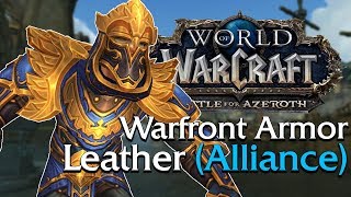 Warfront Armor Leather Tier 13 Alliance In Game Preview  World of Warcraft [upl. by Acirem201]