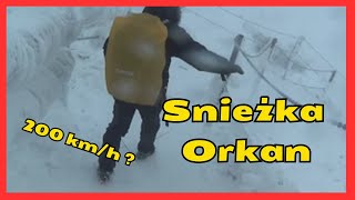 Karkonosze  Śnieżka orkan quotAleksandraquot [upl. by Akalam648]