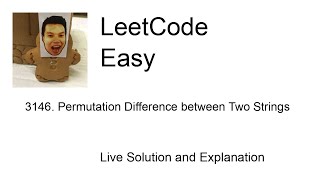 3146 Permutation Difference between Two Strings Leetcode Easy [upl. by Adnahsed]