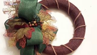 DIY Fall Burlap Wreath  Craft Ideas [upl. by Joo]