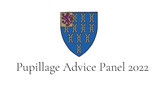 Pupillage Advice Panel 2022 [upl. by Ydnim]