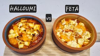 Saganaki original Halloumi vs Feta [upl. by Sturdivant626]