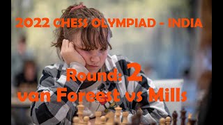 2022 CHESS OLYMPIAD Machteld van Foreest vs Morgen Mills Going All The Way [upl. by Ynafit]