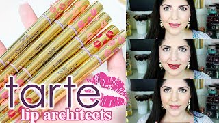 NEW Tarte Cosmetics Lip Architect Lip Swatches amp Quick Review [upl. by Aggri]