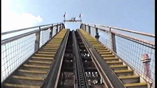 Original Texas Giant Wooden Roller Coaster Front Seat POV Six Flags Over Texas [upl. by Chlo]