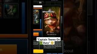 Teemos Nostalgic Words 🥺 quotCaptain Teemo On Dutyquot leagueoflegends [upl. by Notsahc491]