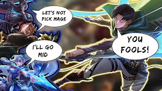 When Levi Truly Had To Take Matters Into His Own Hands  Mobile Legends [upl. by Malina]