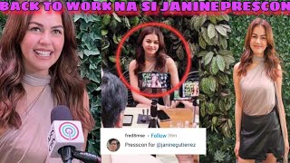 JANINE GUTIERREZ THURSDAY GANAP BACK TO WORK PARA SA ISANG PRESCON [upl. by Izak21]