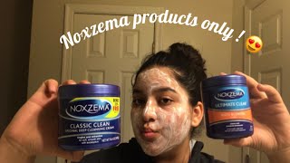 DOES NOXZEMA REALLY WORK  My everyday skin care routine using only Noxzema Products Noxzema [upl. by Nelleoj]