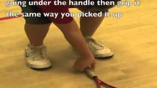 Squash Quick Tips 1 Grip  how to hold the racquet with an open grip [upl. by Elle790]