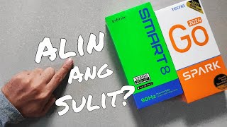 INFINIX SMART 8 amp TECNO SPARK GO 2024 SPECS COMPARISON  TAGALOG [upl. by Yllor156]