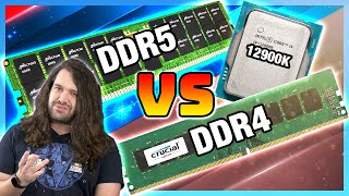 DDR5 vs DDR4 Benchmarks on Intel i912900K Alder Lake Memory Comparison [upl. by Adnolahs]